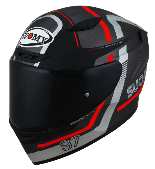 Casca integrala Suomy Track-1 Ninety Seven Matt gri/rosu/ - MotoRR
