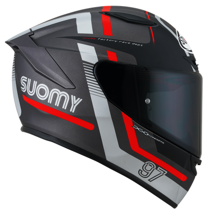 Casca integrala Suomy Track-1 Ninety Seven Matt gri/rosu/ - MotoRR