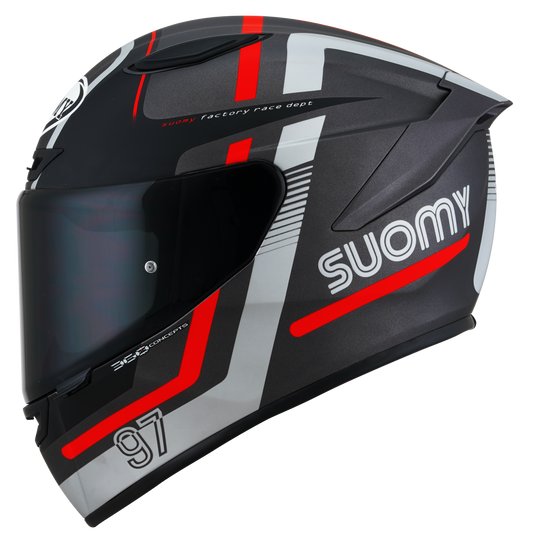 Casca integrala Suomy Track-1 Ninety Seven Matt gri/rosu/ - MotoRR