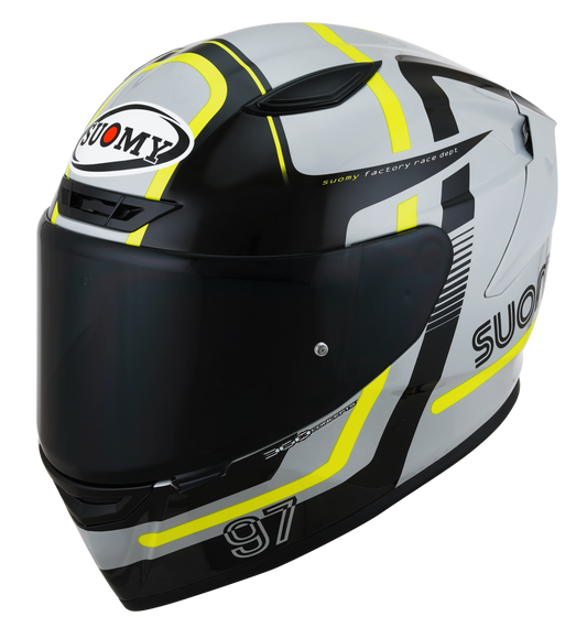 Casca integrala Suomy Track-1 Ninety Seven gri/galben - MotoRR