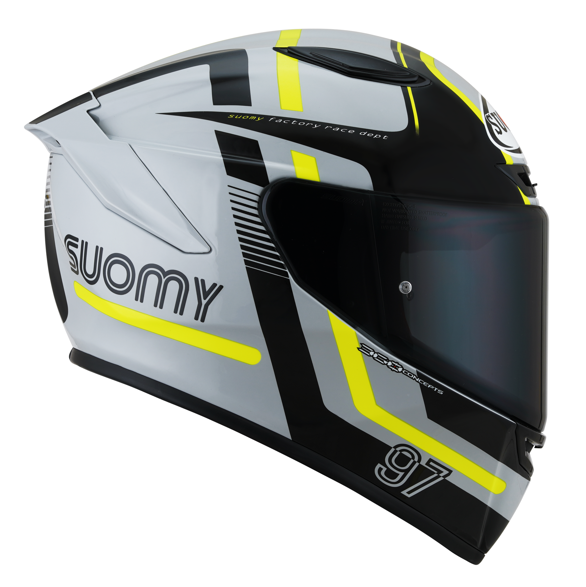 Casca integrala Suomy Track-1 Ninety Seven gri/galben - MotoRR