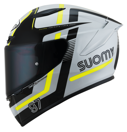 Casca integrala Suomy Track-1 Ninety Seven gri/galben - MotoRR