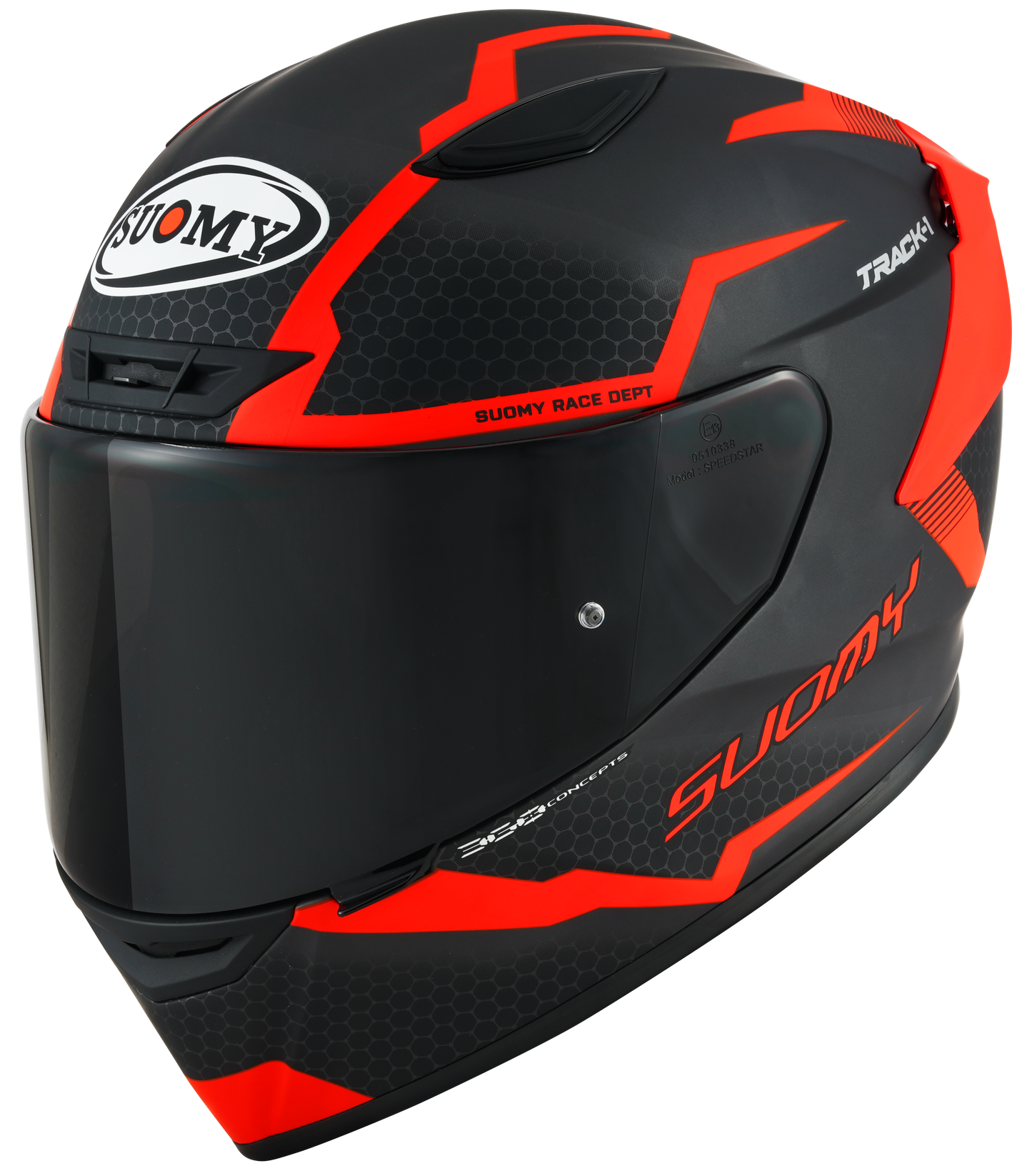 Casca integrala Suomy Track-1 Reaction mat antracit/rosu