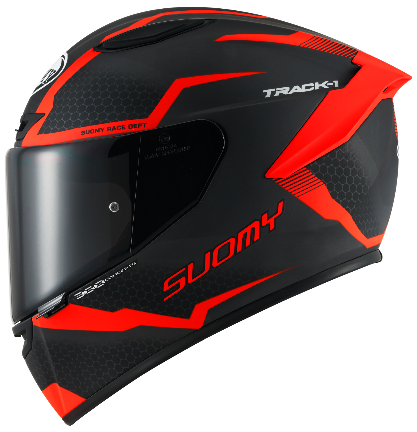 Casca integrala Suomy Track-1 Reaction mat antracit/rosu