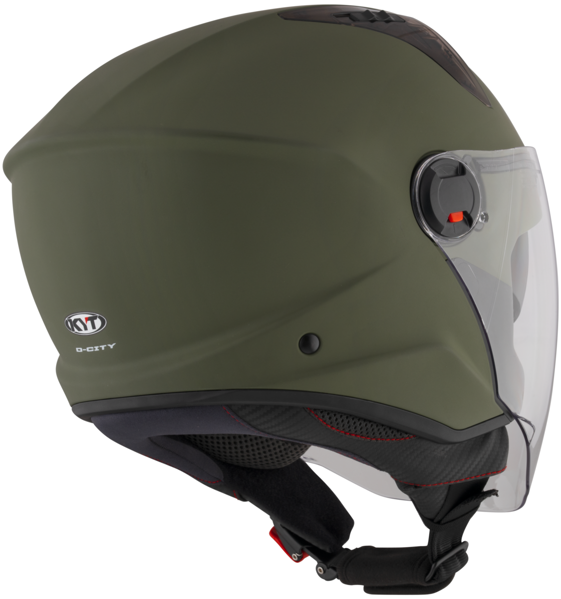 Casca Open Face KYT D-City Plain verde mat - MotoRR
