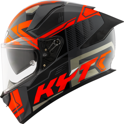 Casca integrala KYT R2R Octane Matt negru/portocaliu - MotoRR