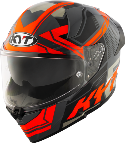 Casca integrala KYT R2R Octane Matt negru/portocaliu - MotoRR