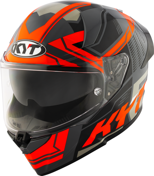 Casca integrala KYT R2R Octane Matt negru/portocaliu - MotoRR
