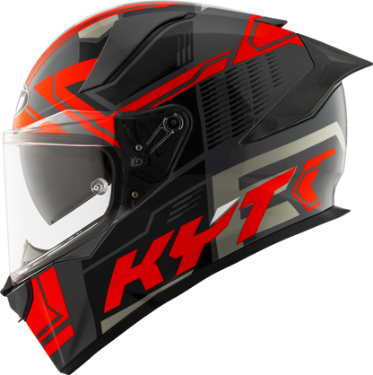 Casca integrala KYT R2R Octane Matt negru/rosu - MotoRR