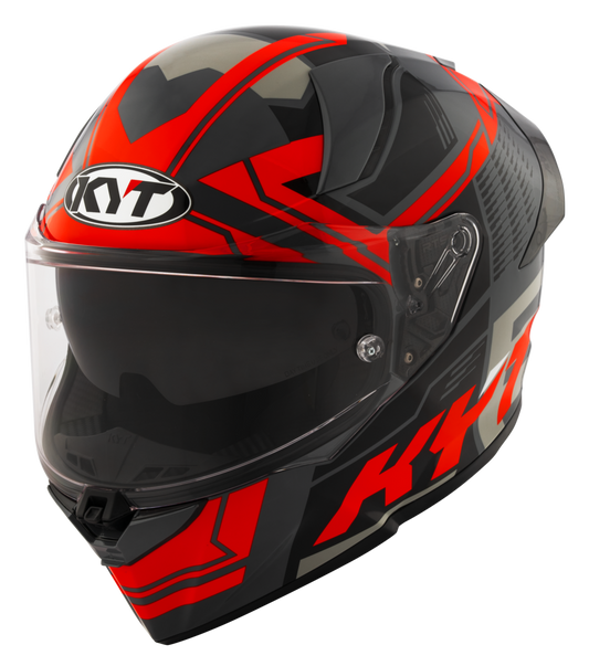 Casca integrala KYT R2R Octane Matt negru/rosu - MotoRR