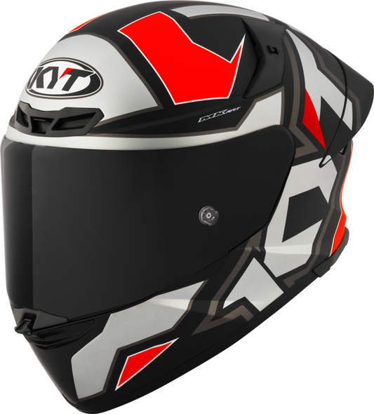 Casca integrala KYT TT-Revo Electron Mat gri/rosu - MotoRR