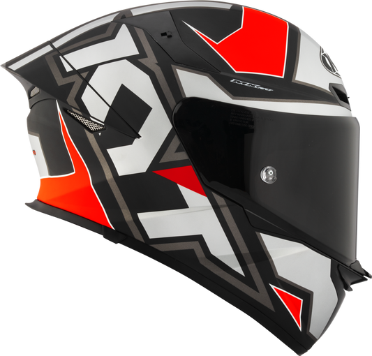 Casca integrala KYT TT-Revo Electron Mat gri/rosu - MotoRR