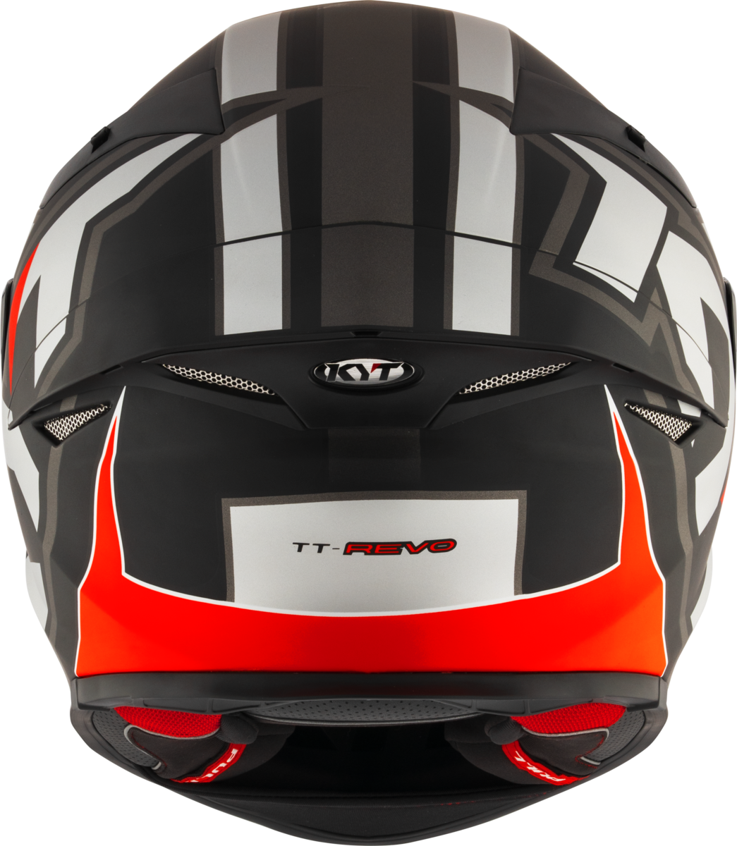 Casca integrala KYT TT-Revo Electron Mat gri/rosu - MotoRR