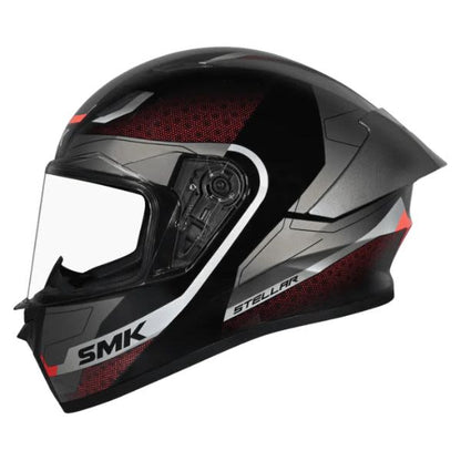Casca integrala SMK Stellar Sport Flight gri-negru-rosu - MotoRR