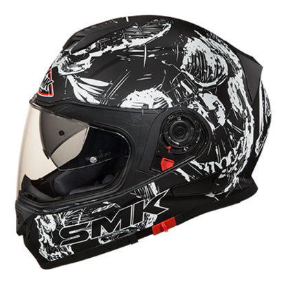 Casca integrala SMK Twister Skull MA210 negru / alb - MotoRR