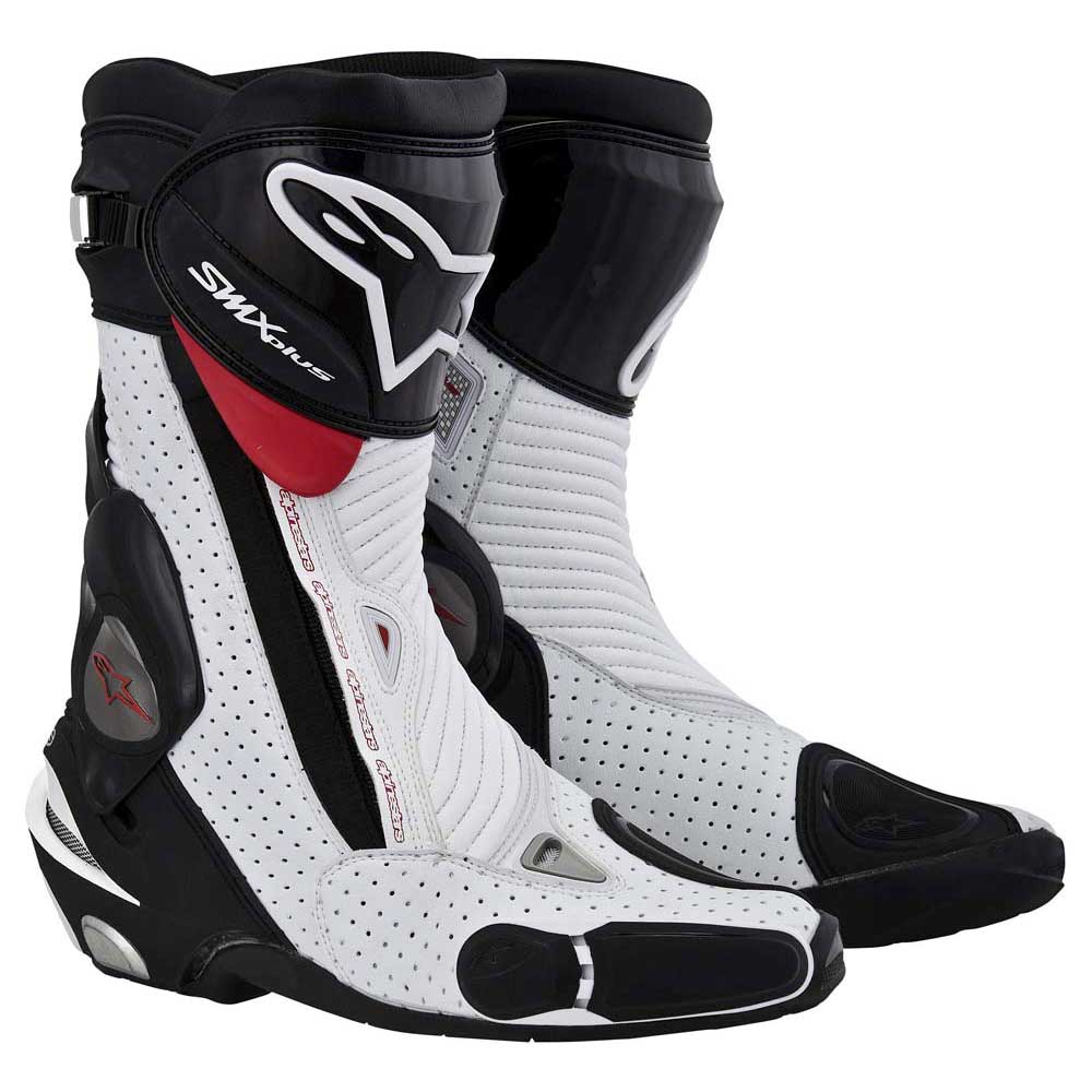 Ghete sport Alpinestars SMX Plus Vented negru / alb / rosu - MotoRR