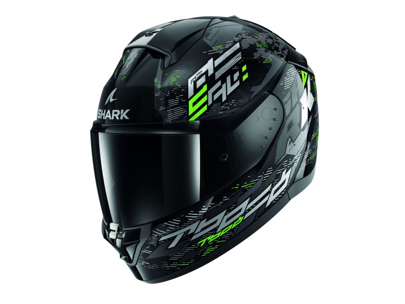 Casca integrala Shark Ridill 2 Molokai negru/gri/verde - MotoRR