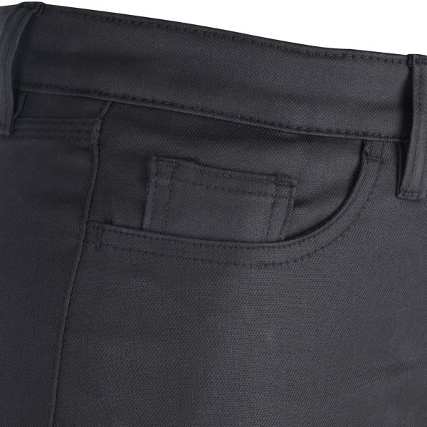 Blugi moto femei Oxford Waxed Jeggings Regular negru