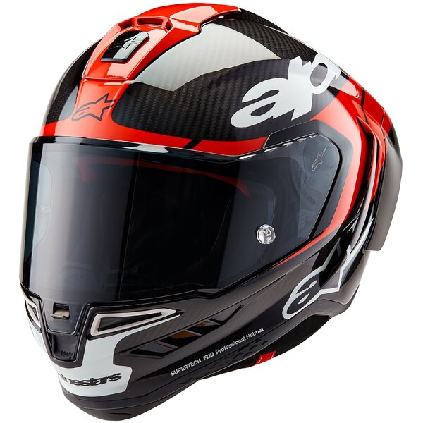 Casca integrala Alpinestars Supertech R10 Carbon Element negru/rosu/alb - MotoRR