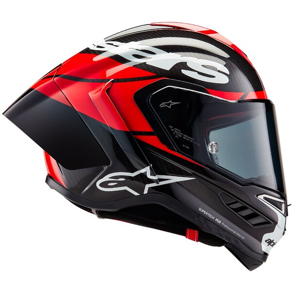 Casca integrala Alpinestars Supertech R10 Carbon Element negru/rosu/alb - MotoRR