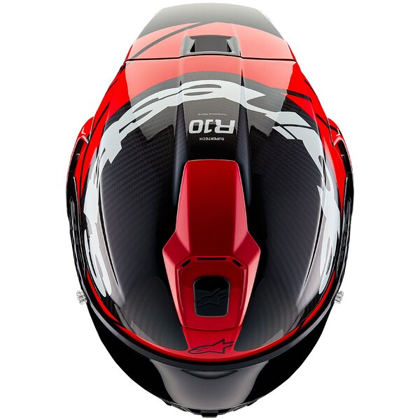 Casca integrala Alpinestars Supertech R10 Carbon Element negru/rosu/alb - MotoRR