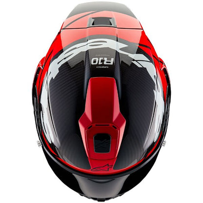 Casca integrala Alpinestars Supertech R10 Carbon Element negru/rosu/alb - MotoRR
