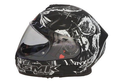 Casca integrala SMK Twister Skull MA210 negru / alb - MotoRR