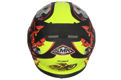 Casca integrala SMK Twister Attack MA243 negru / galben / gri Pinlock ready - MotoRR