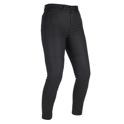 Blugi moto femei Oxford Waxed Jeggings Regular negru