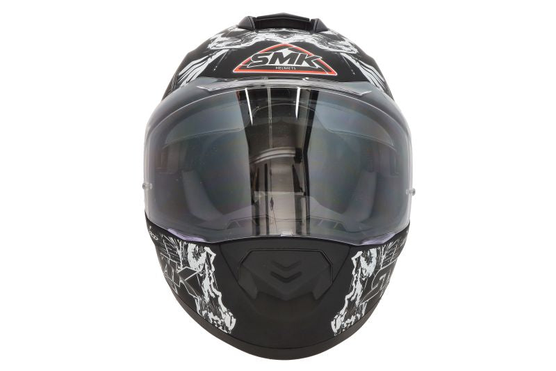 Casca integrala SMK Twister Skull MA210 negru / alb - MotoRR