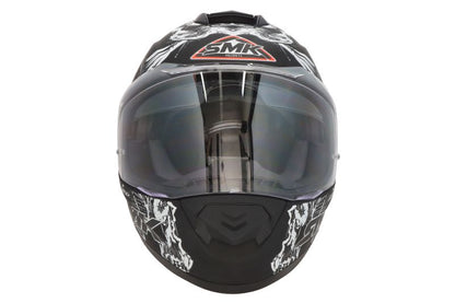 Casca integrala SMK Twister Skull MA210 negru / alb - MotoRR