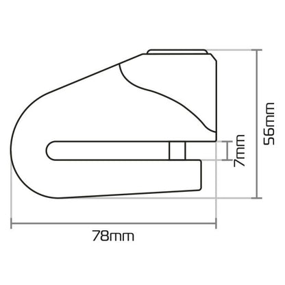 Blocator disc Oxford Quartz XA10 galben / negru 10mm - MotoRR