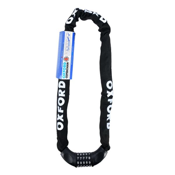 Lant antifurt cu cifru Oxford Combi Chain 6 negru 90cm - MotoRR