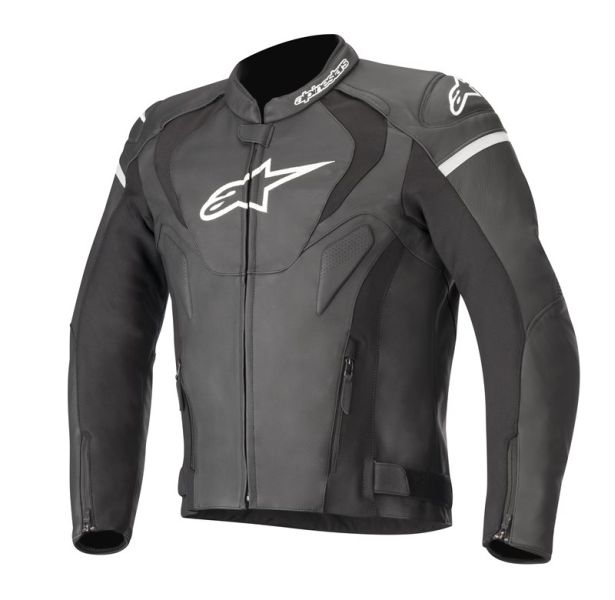 Geaca de piele Alpinestars Jaws V3 Leather JKT negru - MotoRR