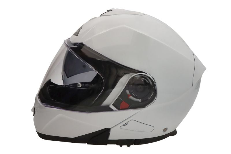 Casca Flip-Up SMK Glide White GL100 alb Pinlock ready - MotoRR