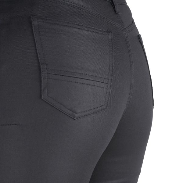 Blugi moto femei Oxford Waxed Jeggings Regular negru