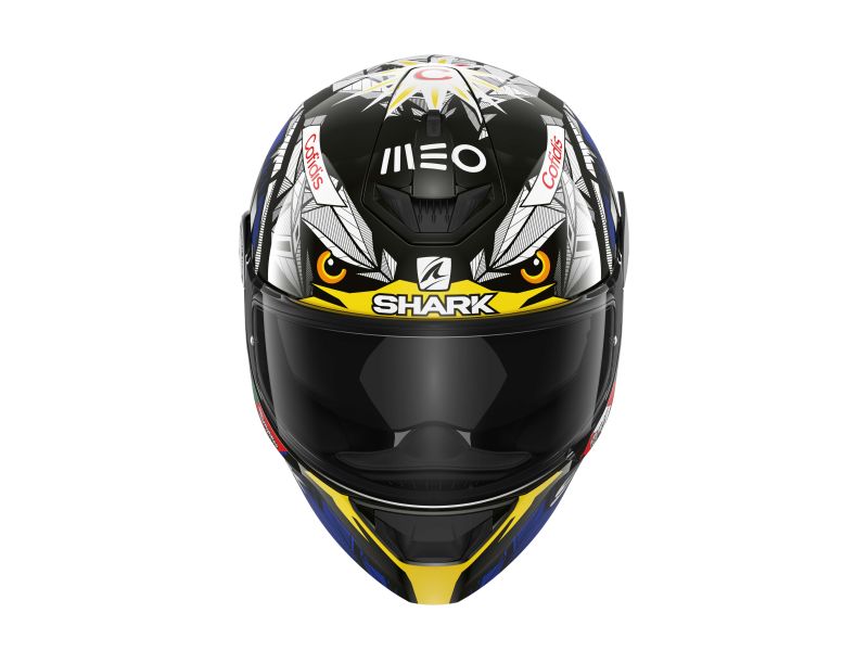 Casca integrala Shark D-Skwal 2 Oliveira Falco albastru / galben / negru Pinlock ready - MotoRR