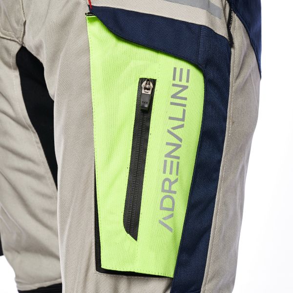 Pantaloni textil Adrenaline Cameleon 2.0 PPE bej / albastru - MotoRR