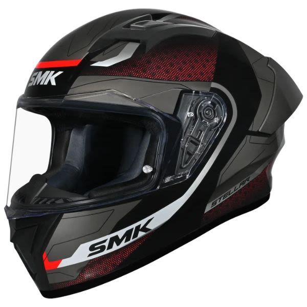 Casca integrala SMK Stellar Sport Flight gri-negru-rosu - MotoRR