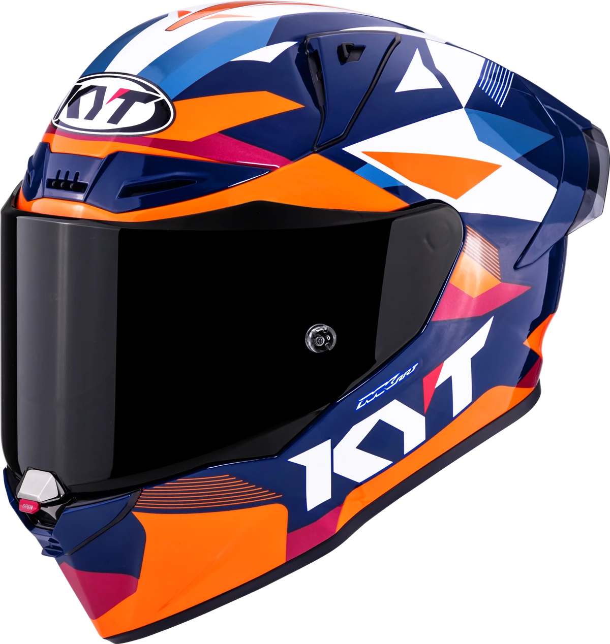 Casca integrala KYT R1R Diamond portocaliu/albastru - MotoRR