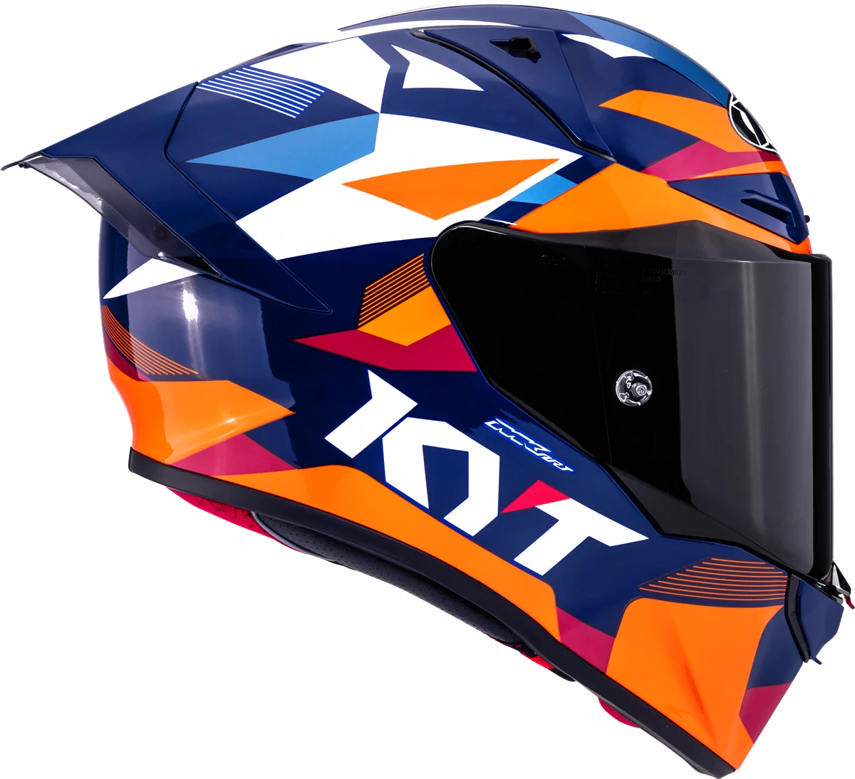 Casca integrala KYT R1R Diamond portocaliu/albastru - MotoRR