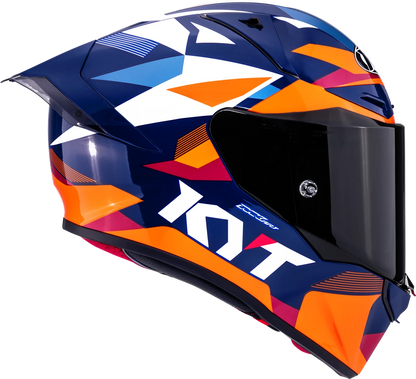 Casca integrala KYT R1R Diamond portocaliu/albastru - MotoRR