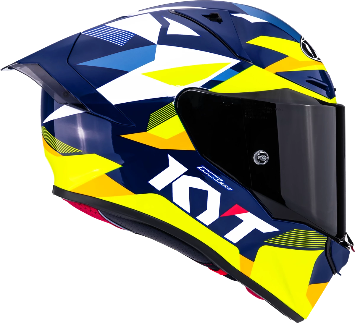 Casca integrala KYT R1R Diamond galben/albastru - MotoRR