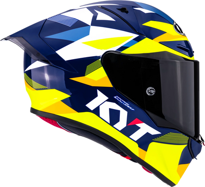 Casca integrala KYT R1R Diamond galben/albastru - MotoRR