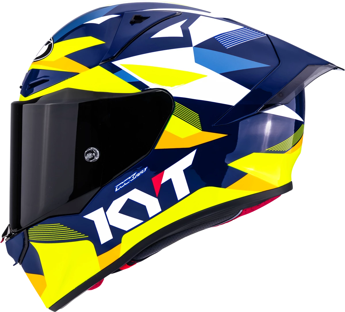 Casca integrala KYT R1R Diamond galben/albastru - MotoRR