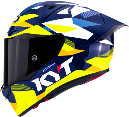 Casca integrala KYT R1R Diamond galben/albastru - MotoRR