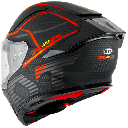 Casca integrala KYT R2R Concept negru/rosu mat