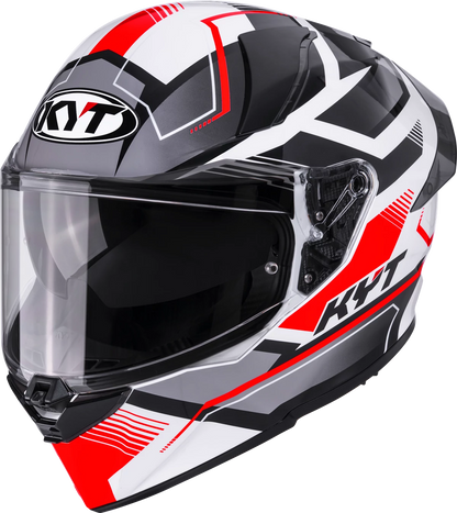 Casca integrala KYT R2R Parsec alb/rosu - MotoRR
