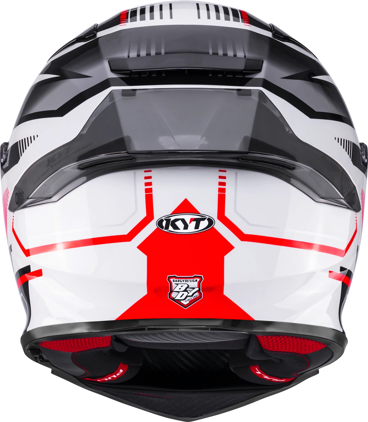 Casca integrala KYT R2R Parsec alb/rosu - MotoRR