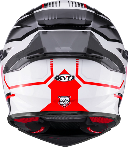 Casca integrala KYT R2R Parsec alb/rosu - MotoRR